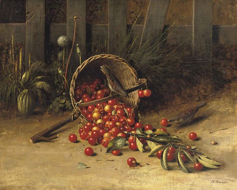 George Hitchcock The cherry thieves France oil painting art